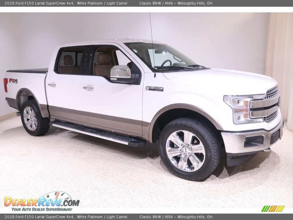 2018 Ford F150 Lariat SuperCrew 4x4 White Platinum / Light Camel Photo #1