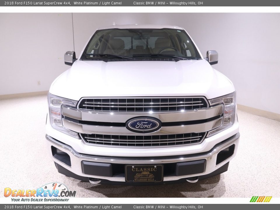 2018 Ford F150 Lariat SuperCrew 4x4 White Platinum / Light Camel Photo #2