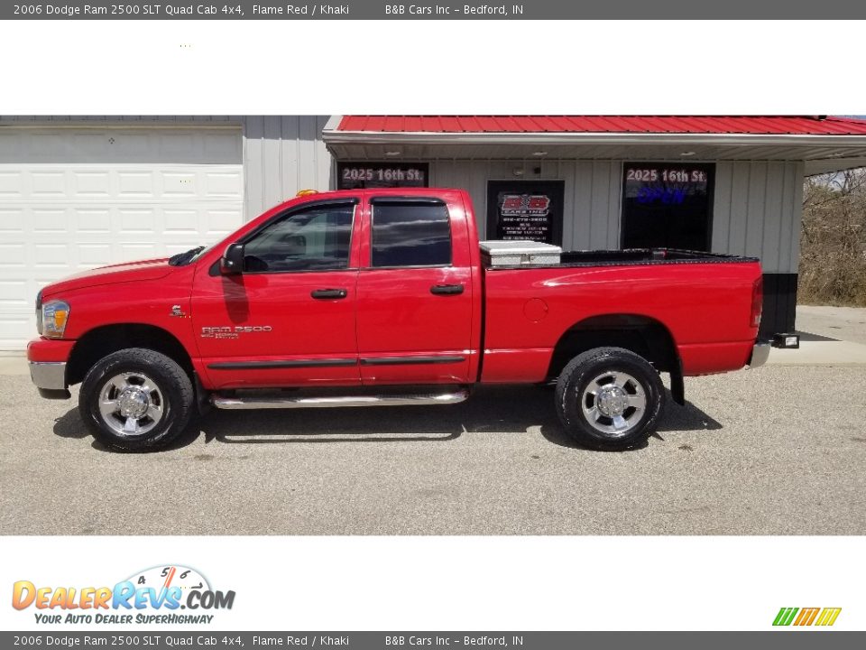 2006 Dodge Ram 2500 SLT Quad Cab 4x4 Flame Red / Khaki Photo #25