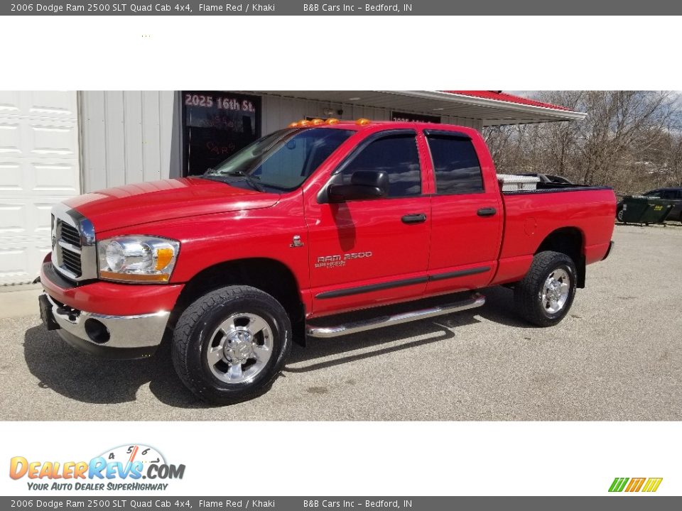 2006 Dodge Ram 2500 SLT Quad Cab 4x4 Flame Red / Khaki Photo #26