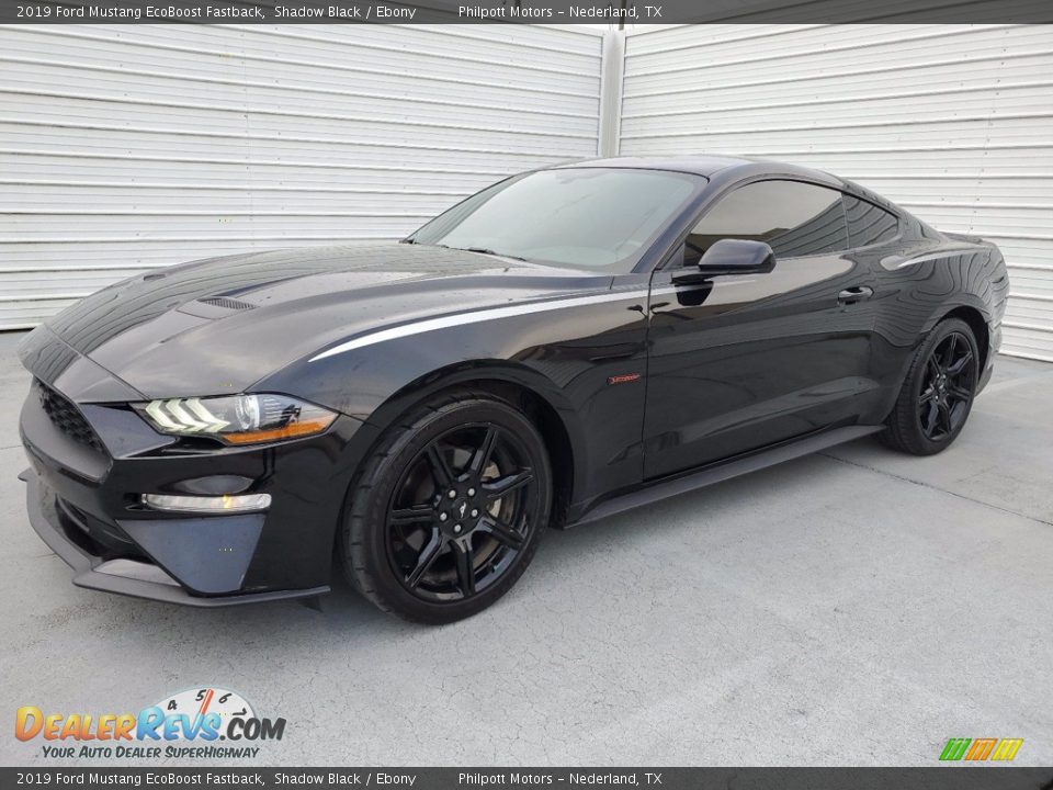 2019 Ford Mustang EcoBoost Fastback Shadow Black / Ebony Photo #2