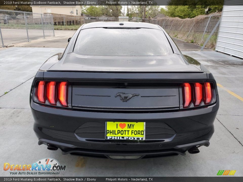 2019 Ford Mustang EcoBoost Fastback Shadow Black / Ebony Photo #7