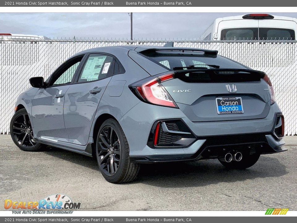2021 Honda Civic Sport Hatchback Sonic Gray Pearl / Black Photo #3