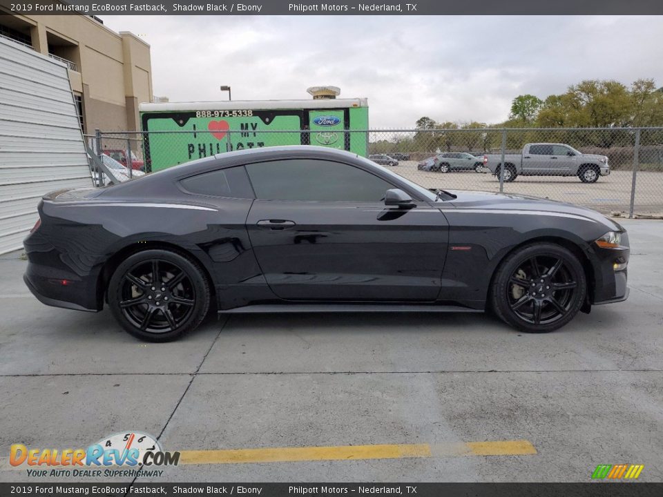 2019 Ford Mustang EcoBoost Fastback Shadow Black / Ebony Photo #11