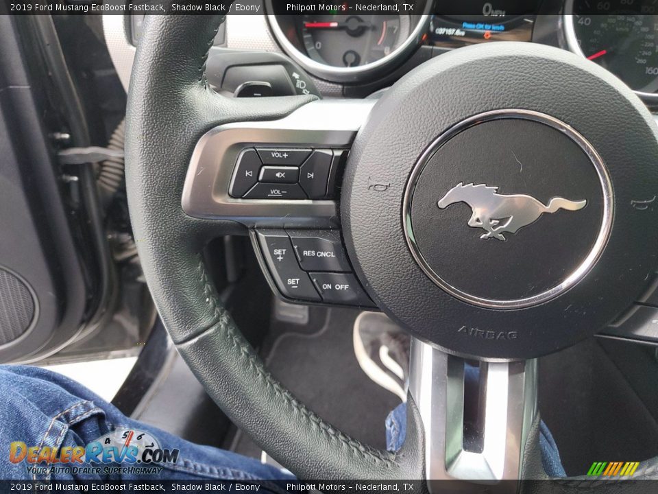 2019 Ford Mustang EcoBoost Fastback Shadow Black / Ebony Photo #15