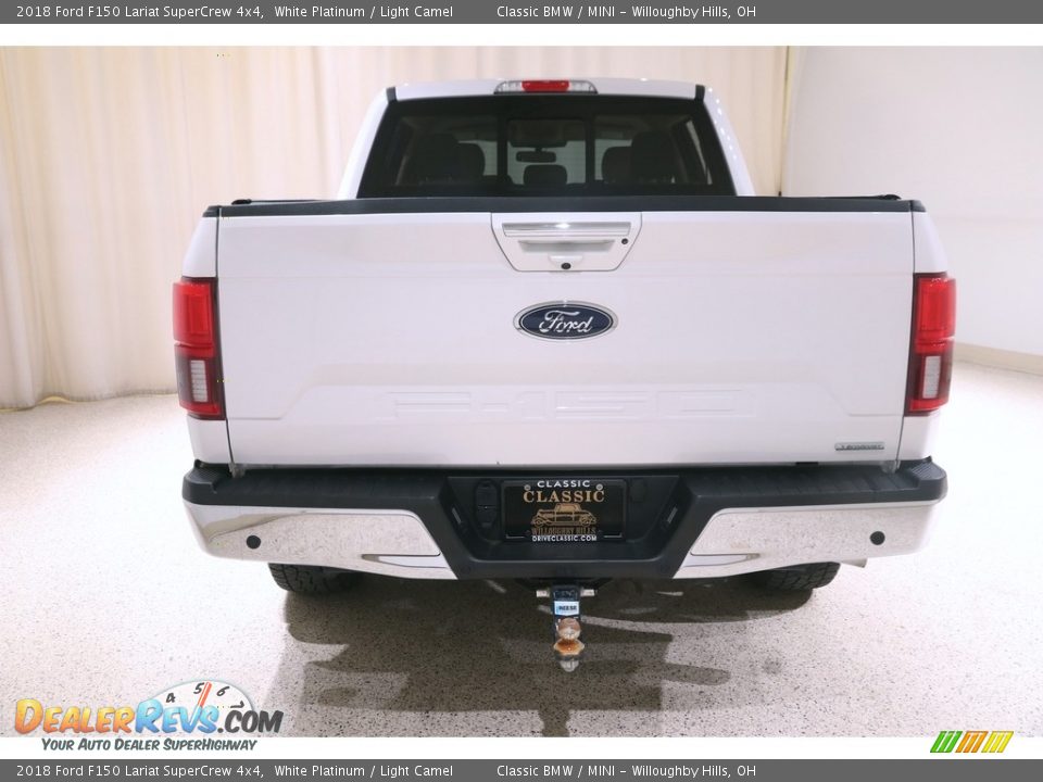 2018 Ford F150 Lariat SuperCrew 4x4 White Platinum / Light Camel Photo #26