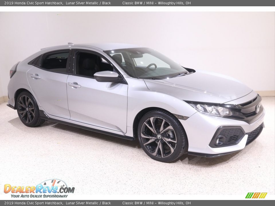 2019 Honda Civic Sport Hatchback Lunar Silver Metallic / Black Photo #1