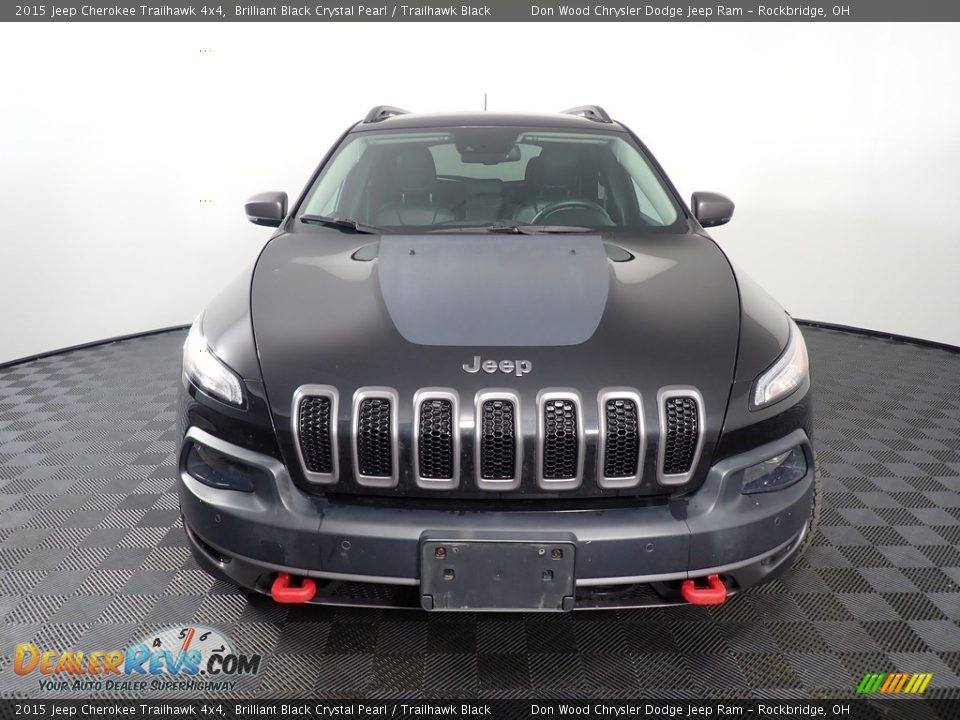 2015 Jeep Cherokee Trailhawk 4x4 Brilliant Black Crystal Pearl / Trailhawk Black Photo #7