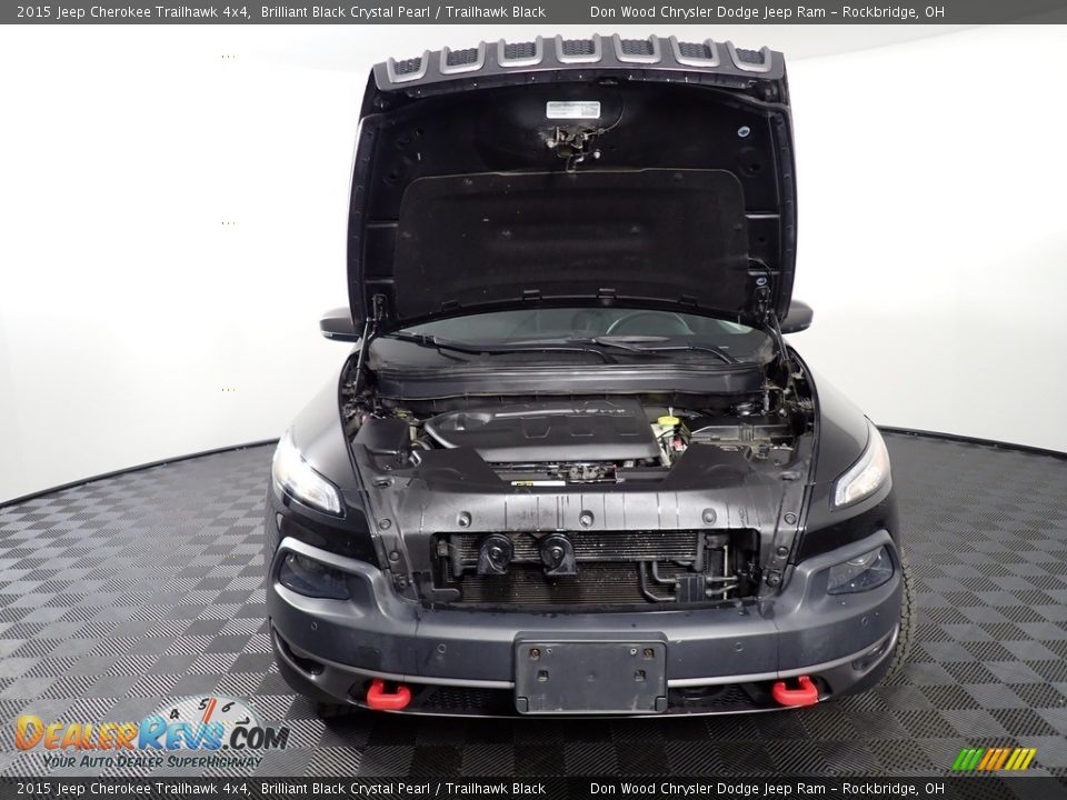 2015 Jeep Cherokee Trailhawk 4x4 Brilliant Black Crystal Pearl / Trailhawk Black Photo #8