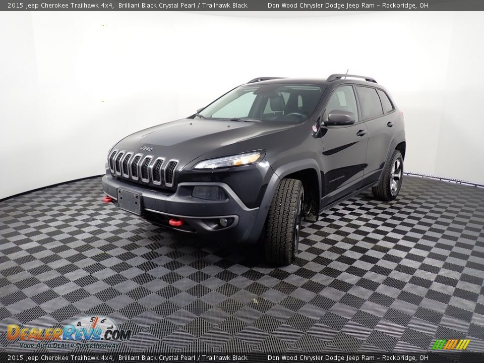 2015 Jeep Cherokee Trailhawk 4x4 Brilliant Black Crystal Pearl / Trailhawk Black Photo #10