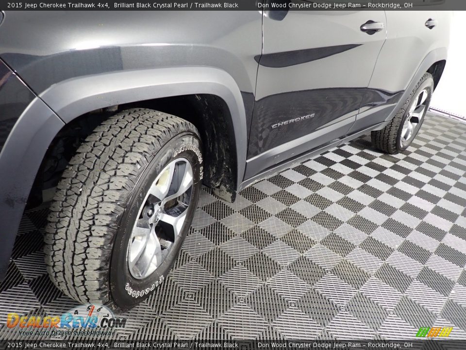 2015 Jeep Cherokee Trailhawk 4x4 Brilliant Black Crystal Pearl / Trailhawk Black Photo #11