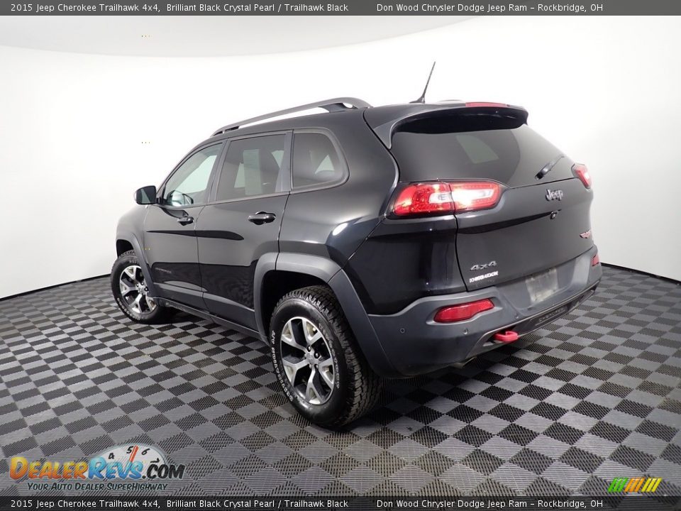 2015 Jeep Cherokee Trailhawk 4x4 Brilliant Black Crystal Pearl / Trailhawk Black Photo #13