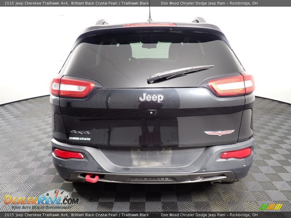 2015 Jeep Cherokee Trailhawk 4x4 Brilliant Black Crystal Pearl / Trailhawk Black Photo #14