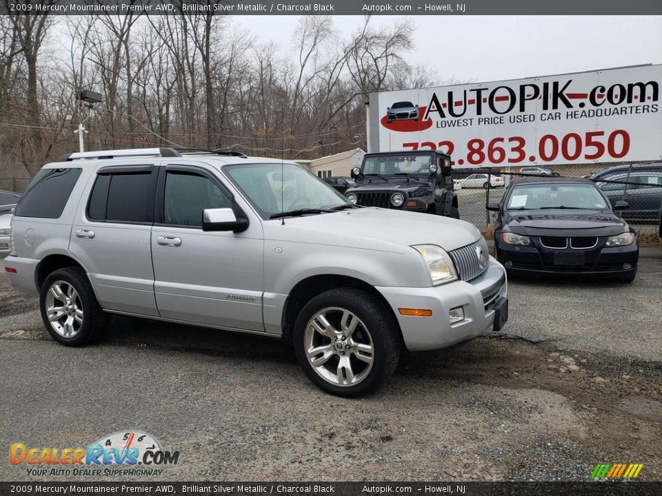 2009 Mercury Mountaineer Premier AWD Brilliant Silver Metallic / Charcoal Black Photo #1