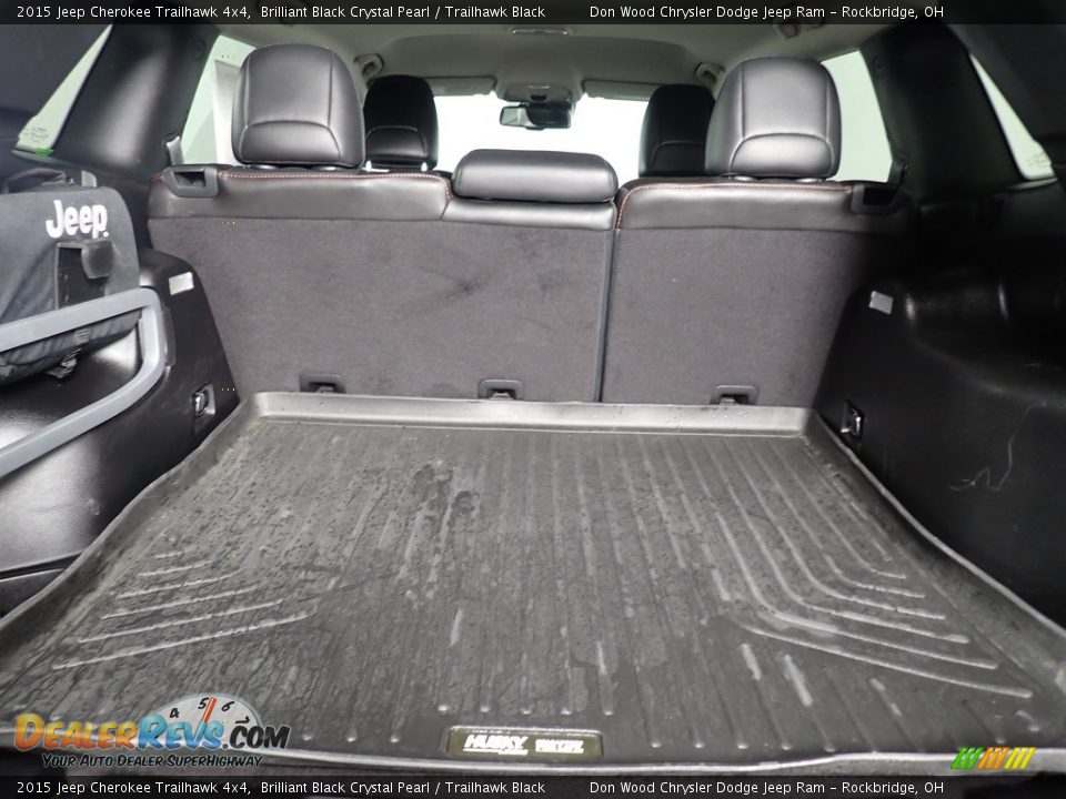 2015 Jeep Cherokee Trailhawk 4x4 Brilliant Black Crystal Pearl / Trailhawk Black Photo #16