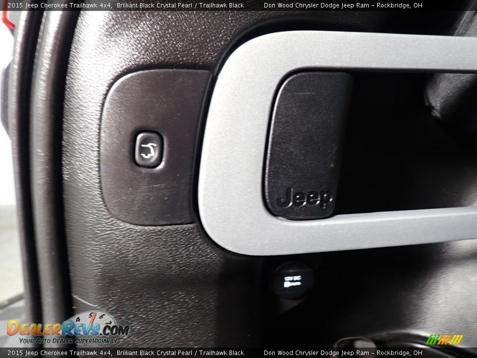 2015 Jeep Cherokee Trailhawk 4x4 Brilliant Black Crystal Pearl / Trailhawk Black Photo #18