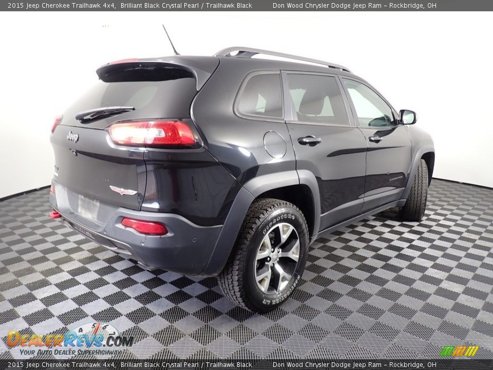 2015 Jeep Cherokee Trailhawk 4x4 Brilliant Black Crystal Pearl / Trailhawk Black Photo #19