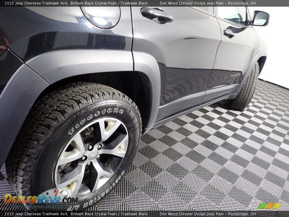 2015 Jeep Cherokee Trailhawk 4x4 Brilliant Black Crystal Pearl / Trailhawk Black Photo #20