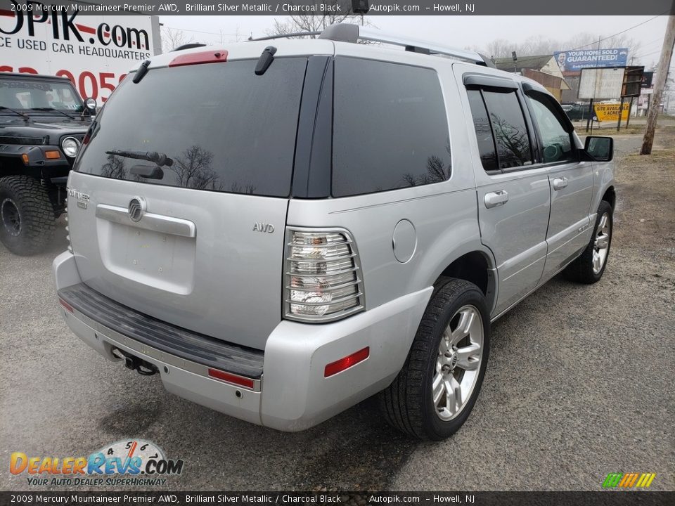 2009 Mercury Mountaineer Premier AWD Brilliant Silver Metallic / Charcoal Black Photo #8