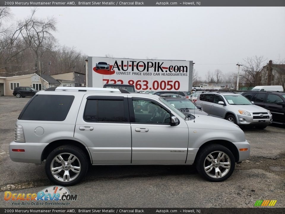 2009 Mercury Mountaineer Premier AWD Brilliant Silver Metallic / Charcoal Black Photo #9