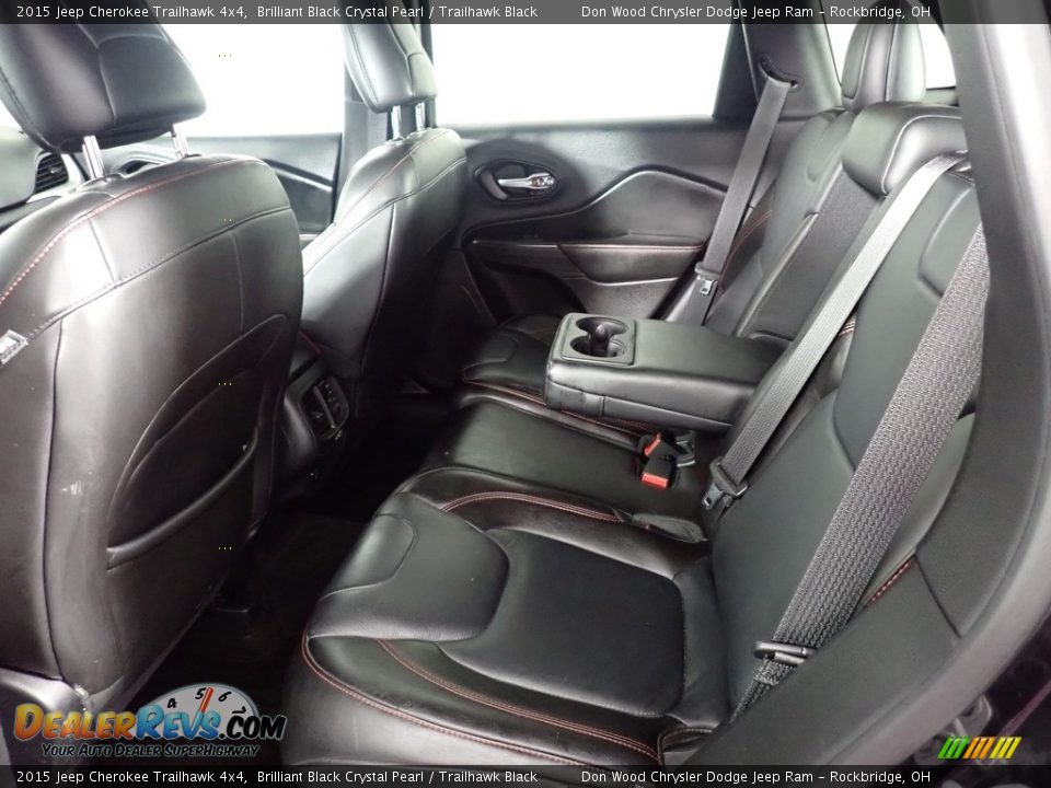 2015 Jeep Cherokee Trailhawk 4x4 Brilliant Black Crystal Pearl / Trailhawk Black Photo #28