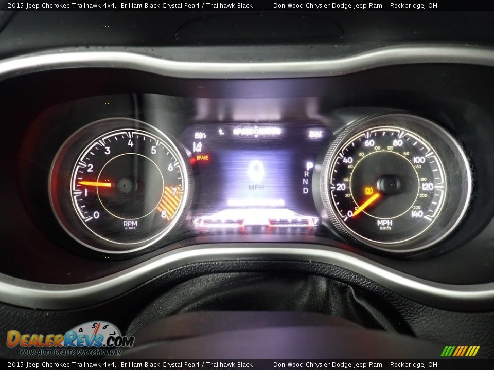 2015 Jeep Cherokee Trailhawk 4x4 Brilliant Black Crystal Pearl / Trailhawk Black Photo #36