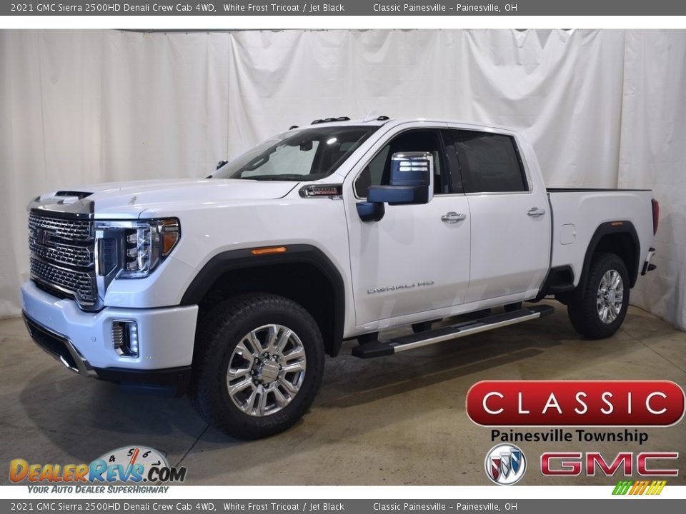 2021 GMC Sierra 2500HD Denali Crew Cab 4WD White Frost Tricoat / Jet Black Photo #1