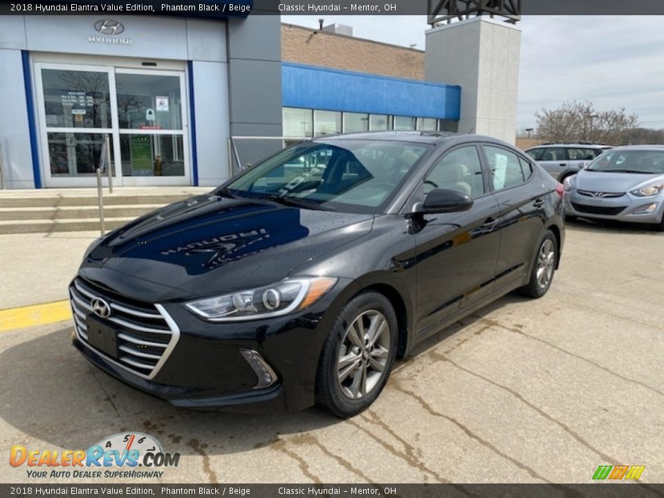 2018 Hyundai Elantra Value Edition Phantom Black / Beige Photo #1
