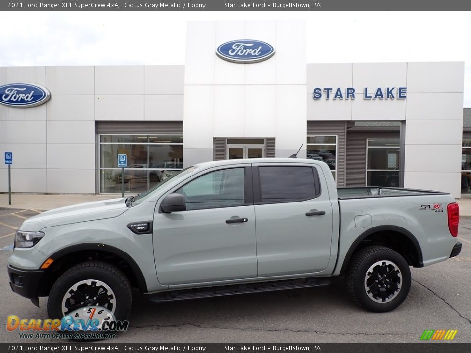 2021 Ford Ranger XLT SuperCrew 4x4 Cactus Gray Metallic / Ebony Photo #1