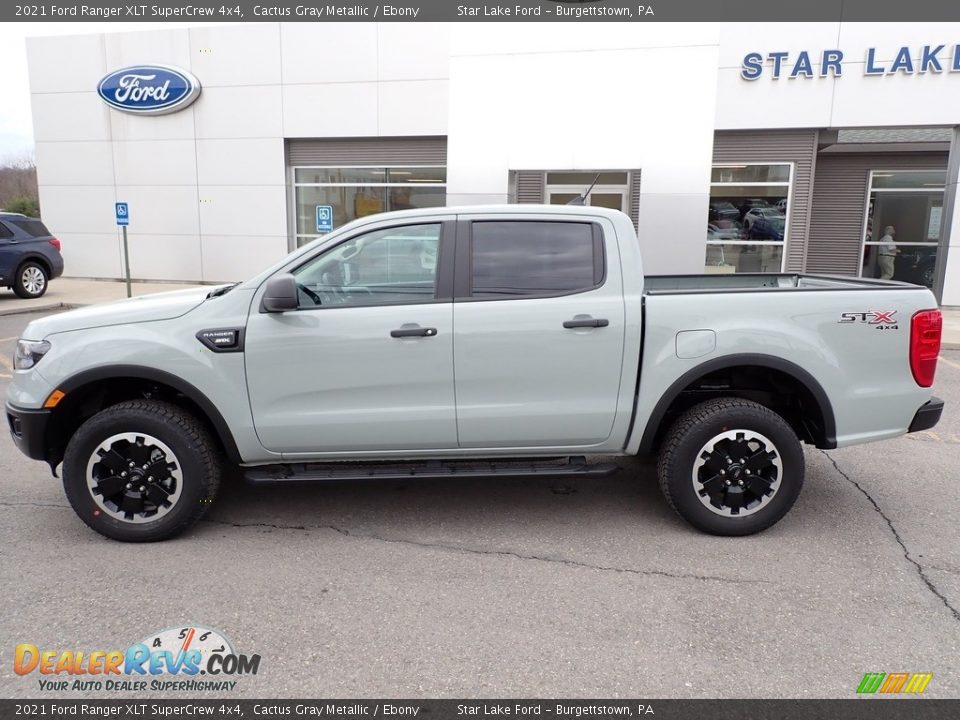 2021 Ford Ranger XLT SuperCrew 4x4 Cactus Gray Metallic / Ebony Photo #2