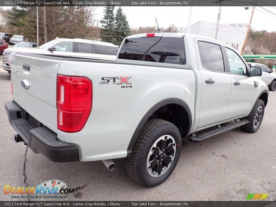 2021 Ford Ranger XLT SuperCrew 4x4 Cactus Gray Metallic / Ebony Photo #5