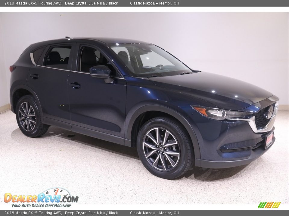 2018 Mazda CX-5 Touring AWD Deep Crystal Blue Mica / Black Photo #1