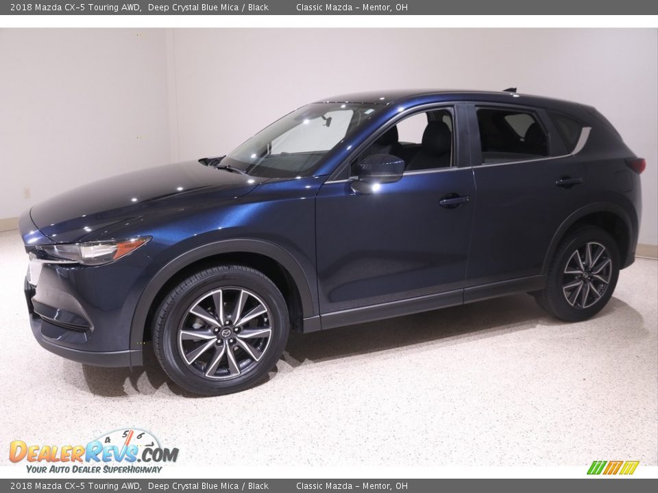 2018 Mazda CX-5 Touring AWD Deep Crystal Blue Mica / Black Photo #3