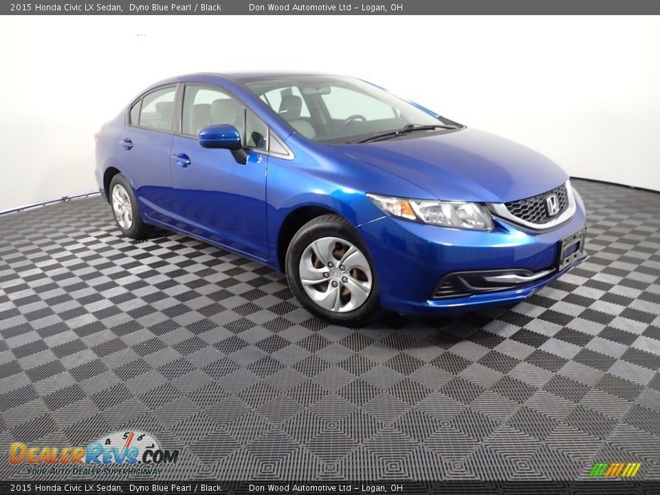 2015 Honda Civic LX Sedan Dyno Blue Pearl / Black Photo #3