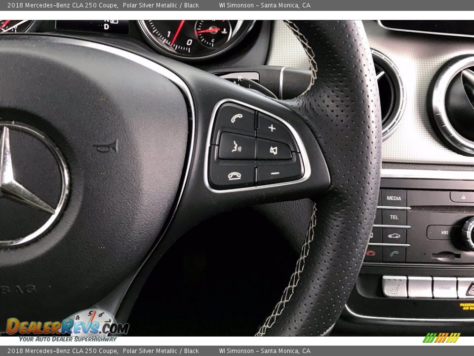 2018 Mercedes-Benz CLA 250 Coupe Polar Silver Metallic / Black Photo #22
