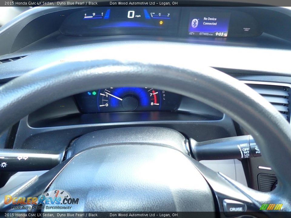 2015 Honda Civic LX Sedan Dyno Blue Pearl / Black Photo #20