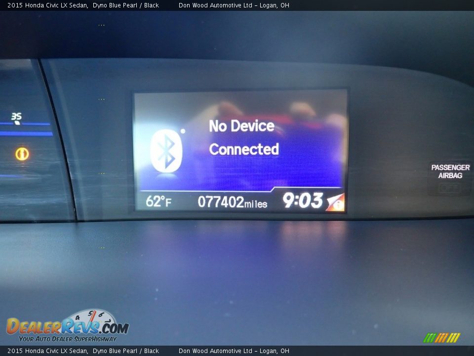 2015 Honda Civic LX Sedan Dyno Blue Pearl / Black Photo #21