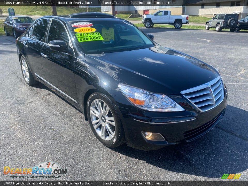 2009 Hyundai Genesis 4.6 Sedan Black Noir Pearl / Black Photo #4