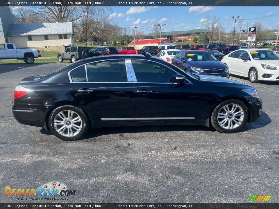 2009 Hyundai Genesis 4.6 Sedan Black Noir Pearl / Black Photo #5