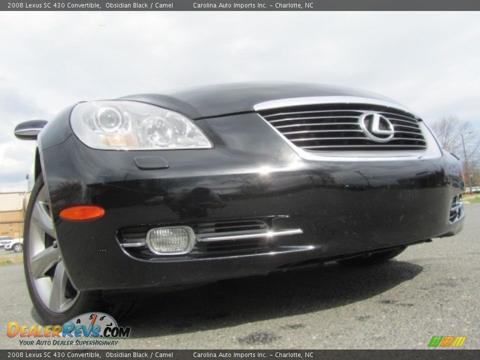 2008 Lexus SC 430 Convertible Obsidian Black / Camel Photo #2