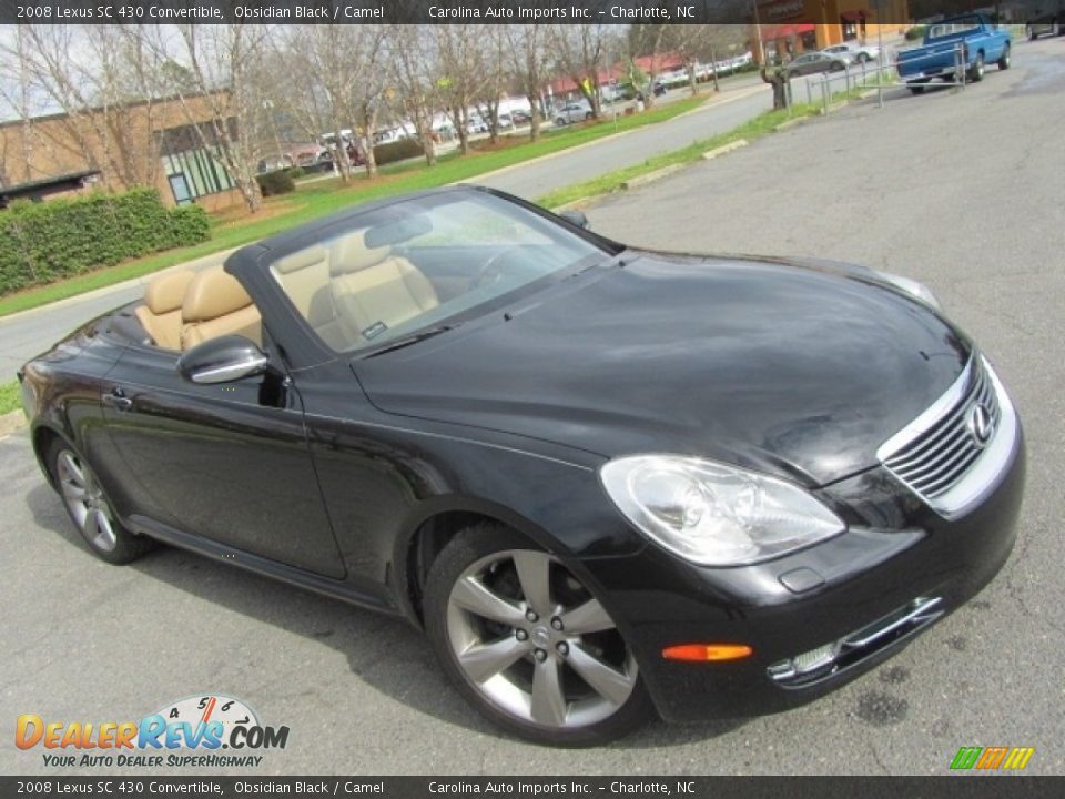 2008 Lexus SC 430 Convertible Obsidian Black / Camel Photo #3