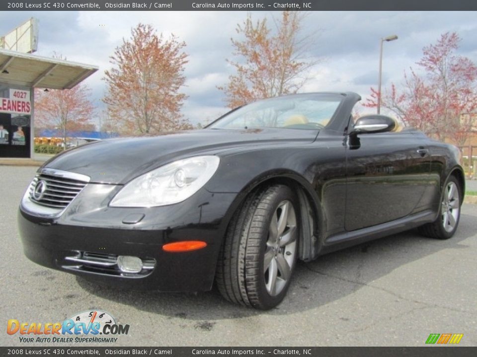 2008 Lexus SC 430 Convertible Obsidian Black / Camel Photo #6