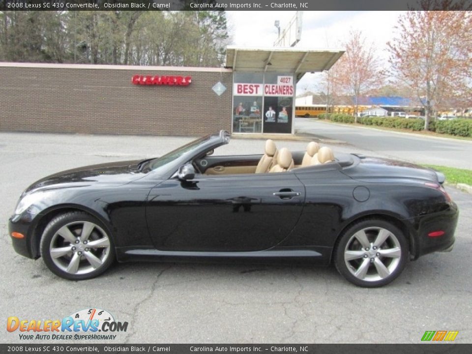 2008 Lexus SC 430 Convertible Obsidian Black / Camel Photo #7