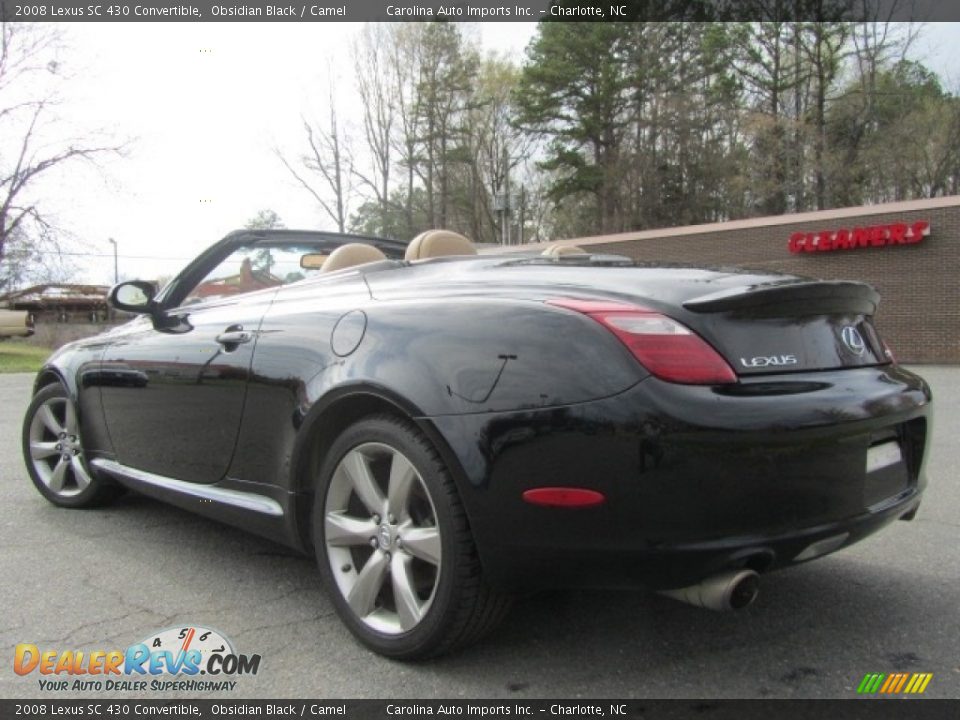 2008 Lexus SC 430 Convertible Obsidian Black / Camel Photo #8