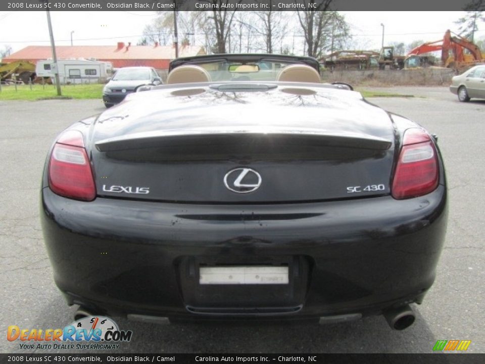 2008 Lexus SC 430 Convertible Obsidian Black / Camel Photo #9