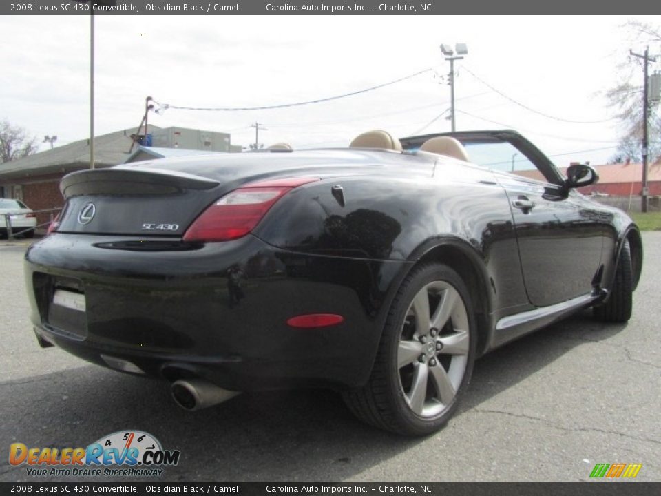 2008 Lexus SC 430 Convertible Obsidian Black / Camel Photo #10