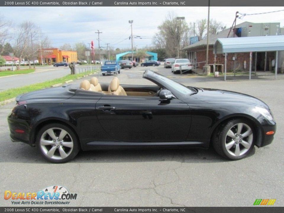 2008 Lexus SC 430 Convertible Obsidian Black / Camel Photo #11