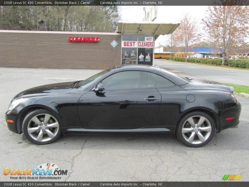 2008 Lexus SC 430 Convertible Obsidian Black / Camel Photo #12
