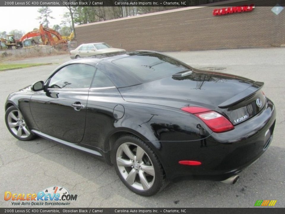 2008 Lexus SC 430 Convertible Obsidian Black / Camel Photo #13