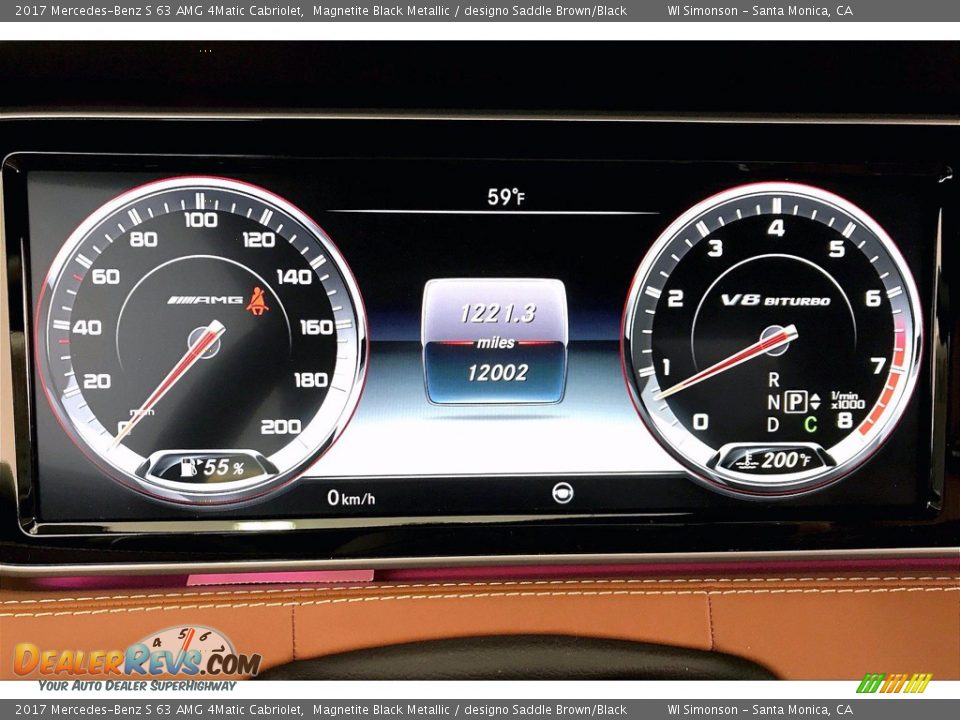 2017 Mercedes-Benz S 63 AMG 4Matic Cabriolet Gauges Photo #23